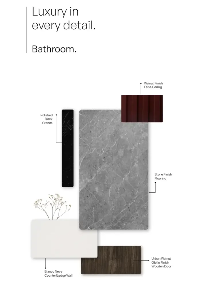Assetz Zen and Sato Apartment bathroom specifications by Assetz Property Group located at Yelahanka, Bagalur Main Road, Sathanur, next to SH 104, Bangalore Karnataka