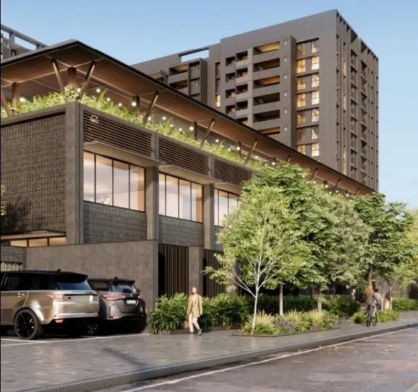 Assetz Zen and Sato Apartment clubhouse view by Assetz Property Group located at Yelahanka, Bagalur Main Road, Sathanur, next to SH 104, Bangalore Karnataka
