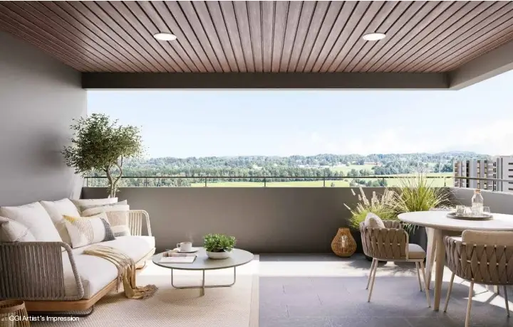 Assetz Zen and Sato Apartment large balcony view by Assetz Property Group located at Yelahanka, Bagalur Main Road, Sathanur, next to SH 104, Bangalore Karnataka